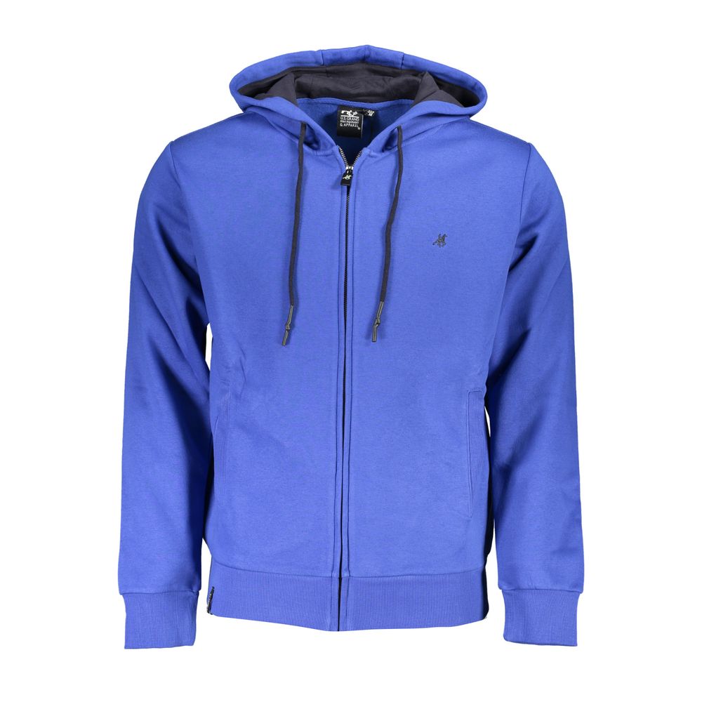 U.S. Grand Blue Cotton Men Hoodie