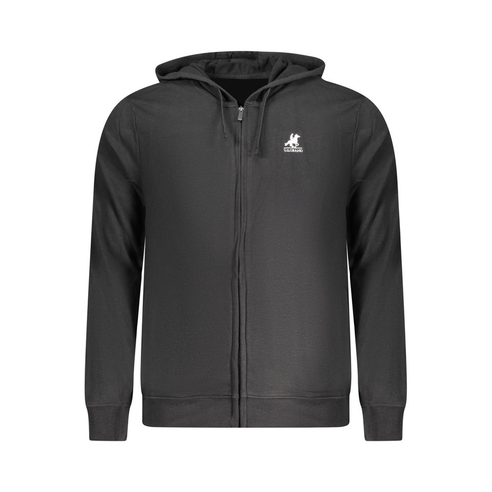U.S. Grand Black Cotton Men's Hoodie