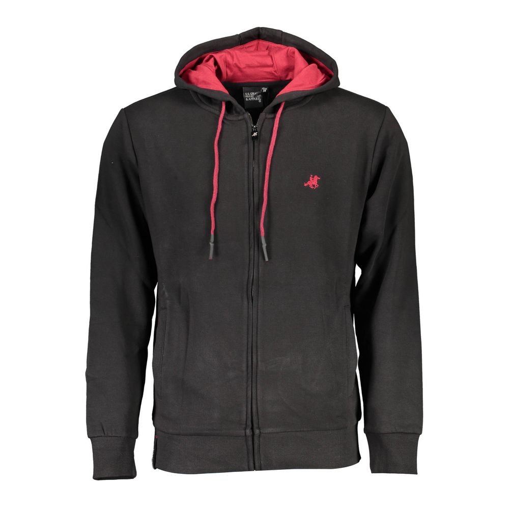U.S. Grand Black Cotton Men's Hoodie