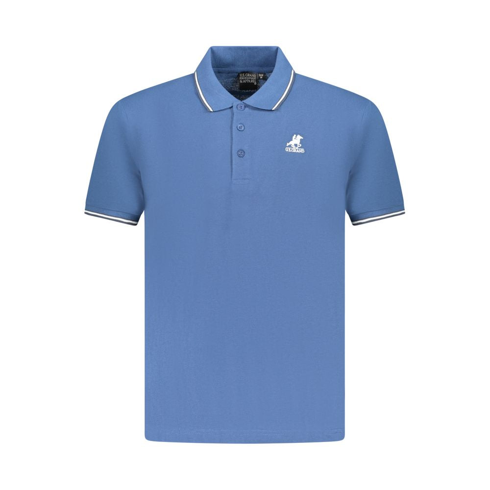 U.S. Grand Blue Cotton Men's Polo Shirt