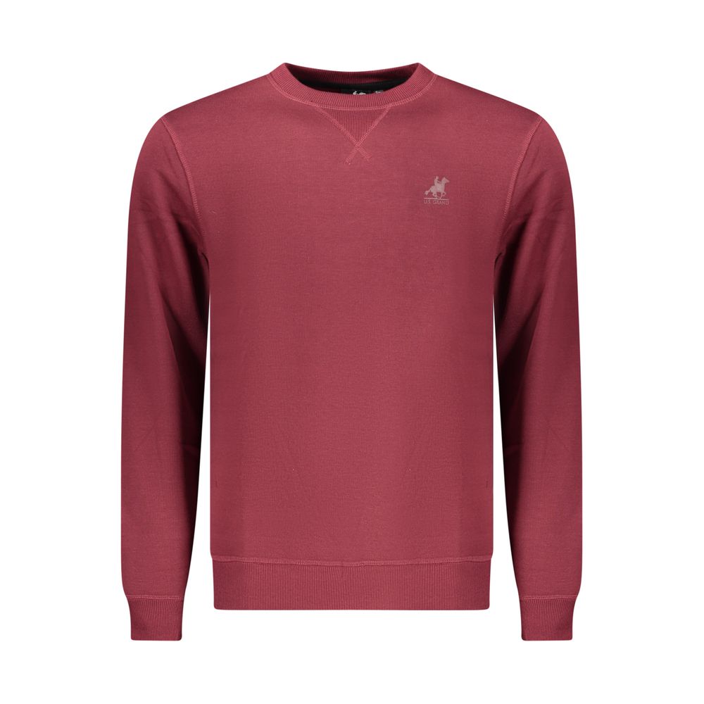 U.S. Grand Red Polyester Men Sweatshirt