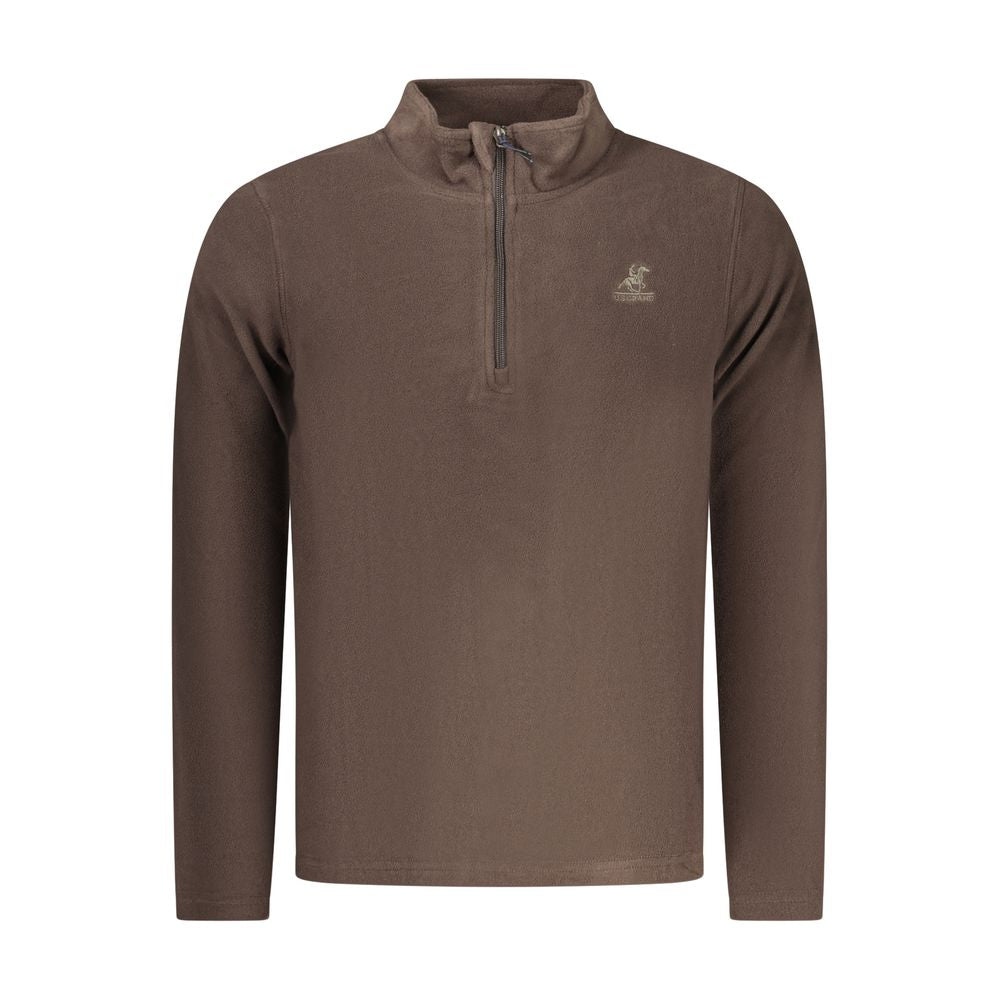 U.S. Grand Marrone Polyester Men Sweatshirt