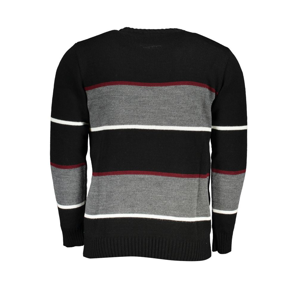 U.S. Grand Black Acrylic Mens Sweater