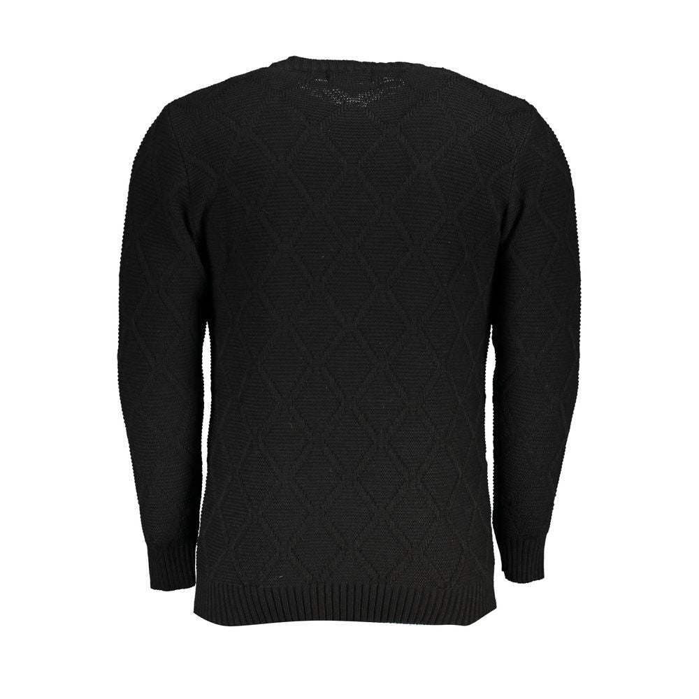 U.S. Grand Black Acrylic Men's Sweater