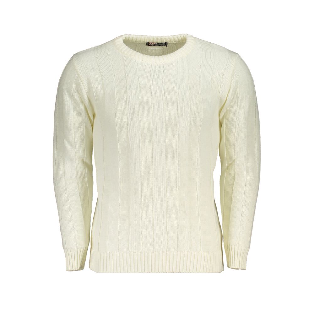 U.S. Grand White Acrylic Men's Sweater