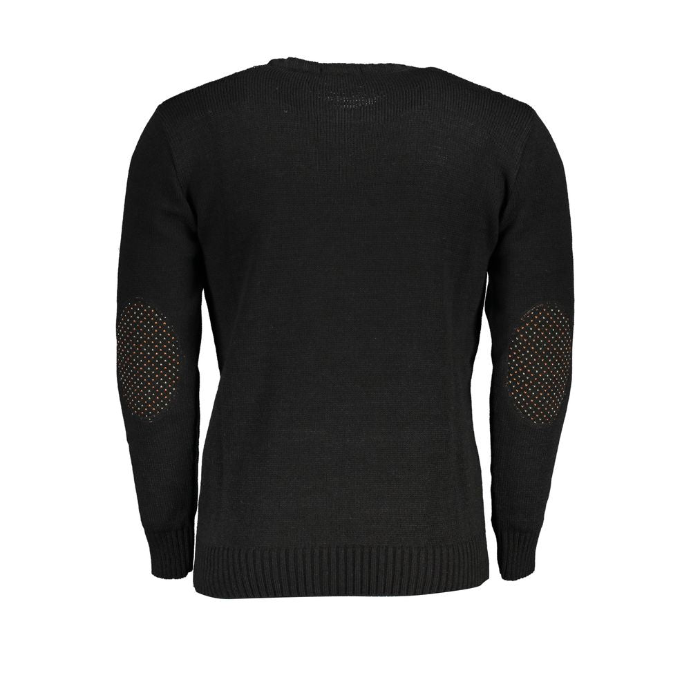 U.S. Grand Black Acrylic Men Sweater