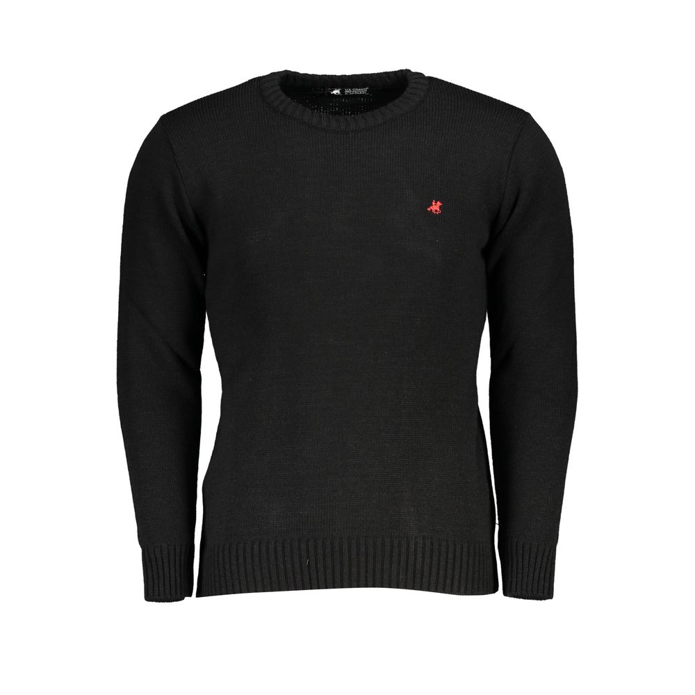 U.S. Grand Black Acrylic Men Sweater
