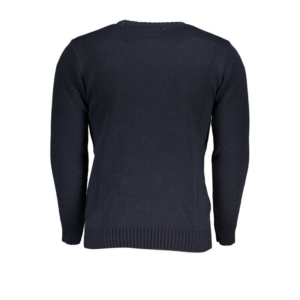 U.S. Grand Blue Acrylic Men Sweater