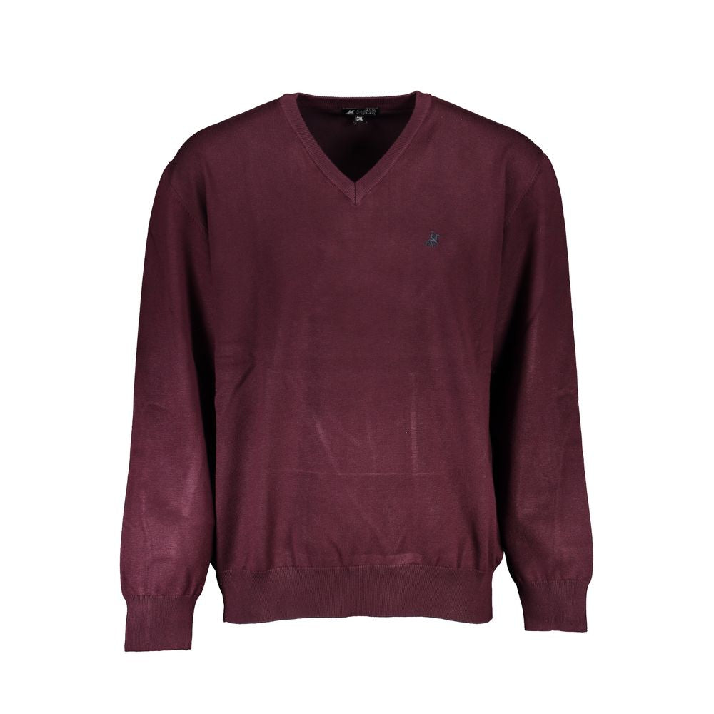 U.S. Grand Red Viscosa Men Sweater