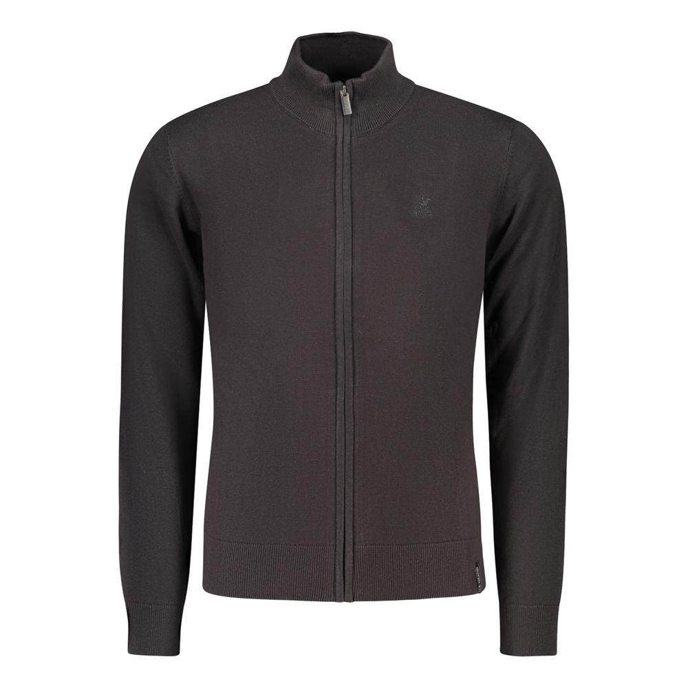 U.S. Grand Black Cotton Men's Cardigan