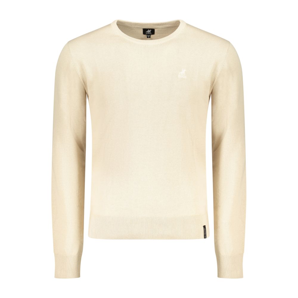 U.S. Grand Beige Cotton Men Sweater