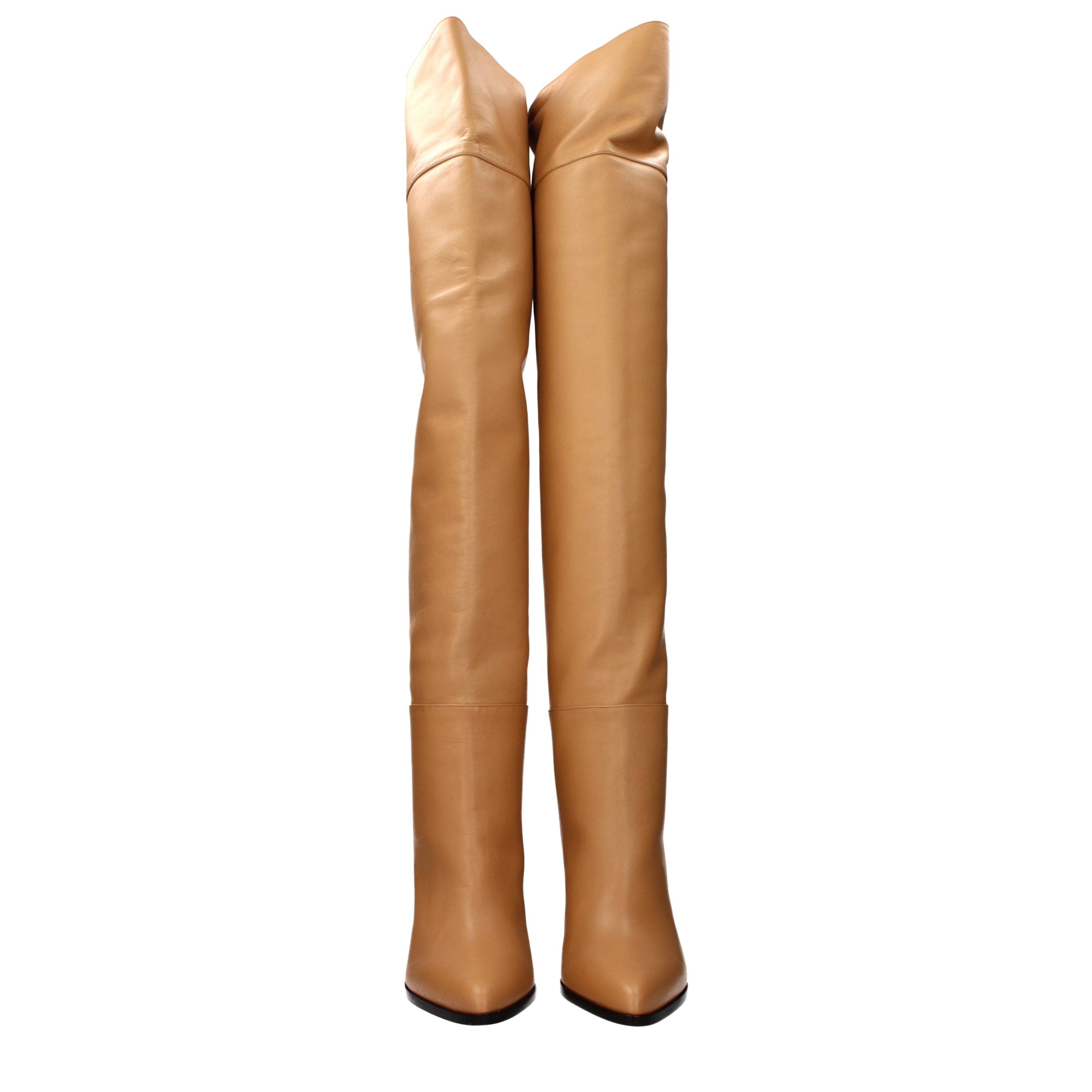 Jimmy Choo Beige Leather Ankle Boots
