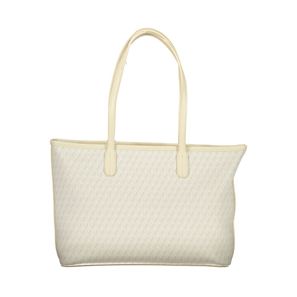 Valentino Beige Polyurethane Women's Bag with Handles and Shoulder Strap