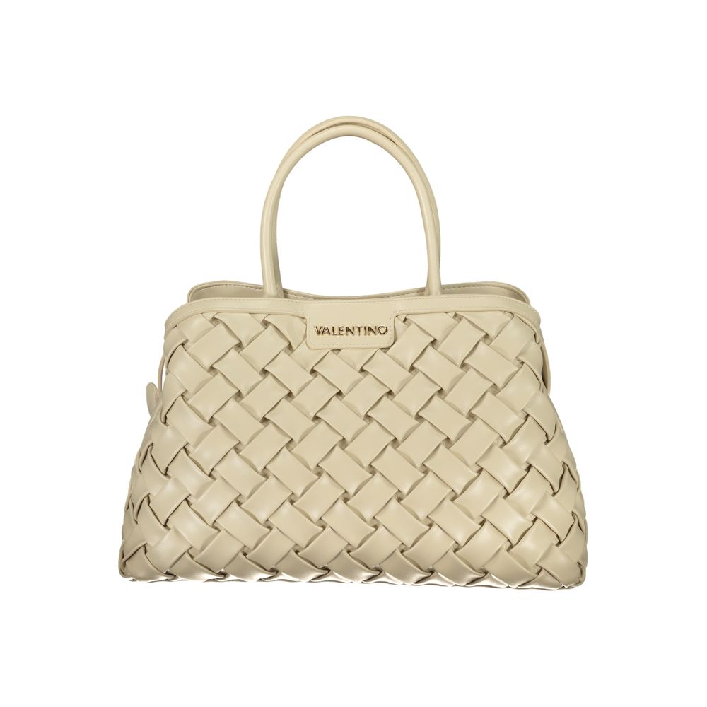 Valentino Beige Polyurethane Women's Bag with Handles and Adjustable Strap