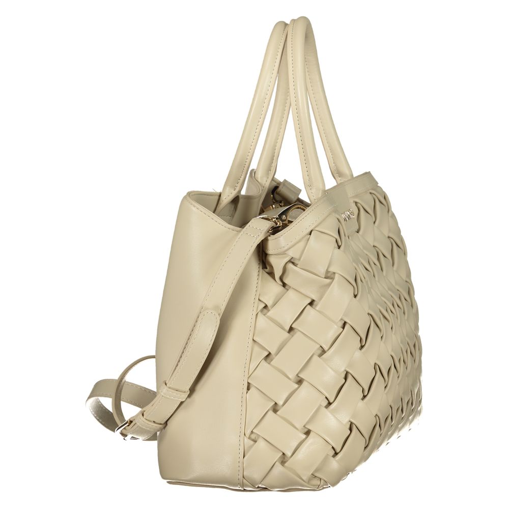 Valentino Beige Polyurethane Women's Bag with Handles and Adjustable Strap