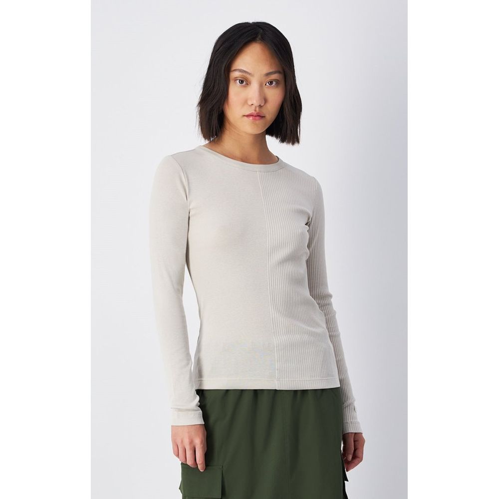 Champion White Cotton Long Sleeve T-Shirt