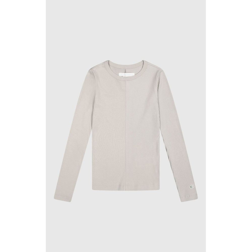 Champion White Cotton Long Sleeve T-Shirt