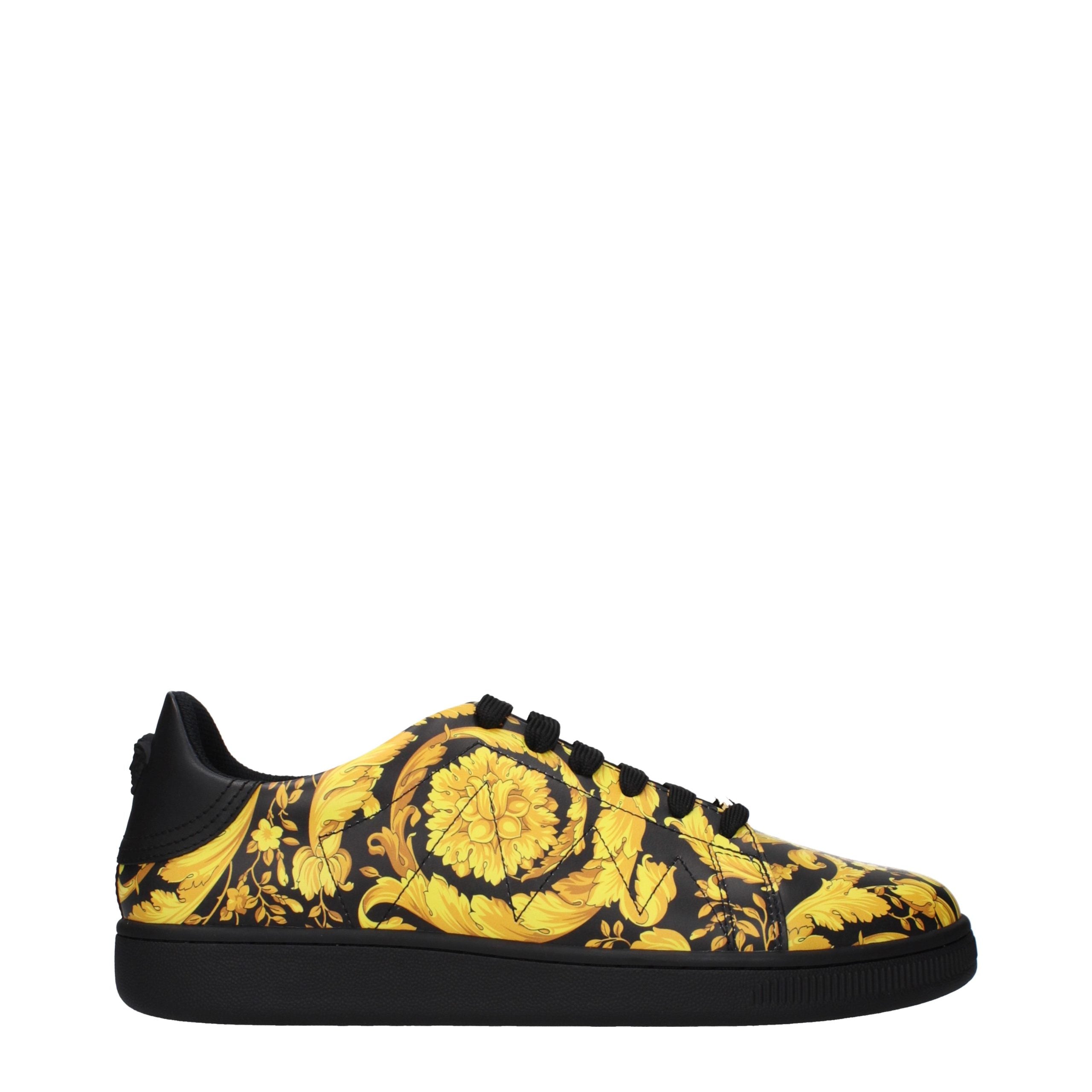 Versace Black Leather Chunky Sneakers