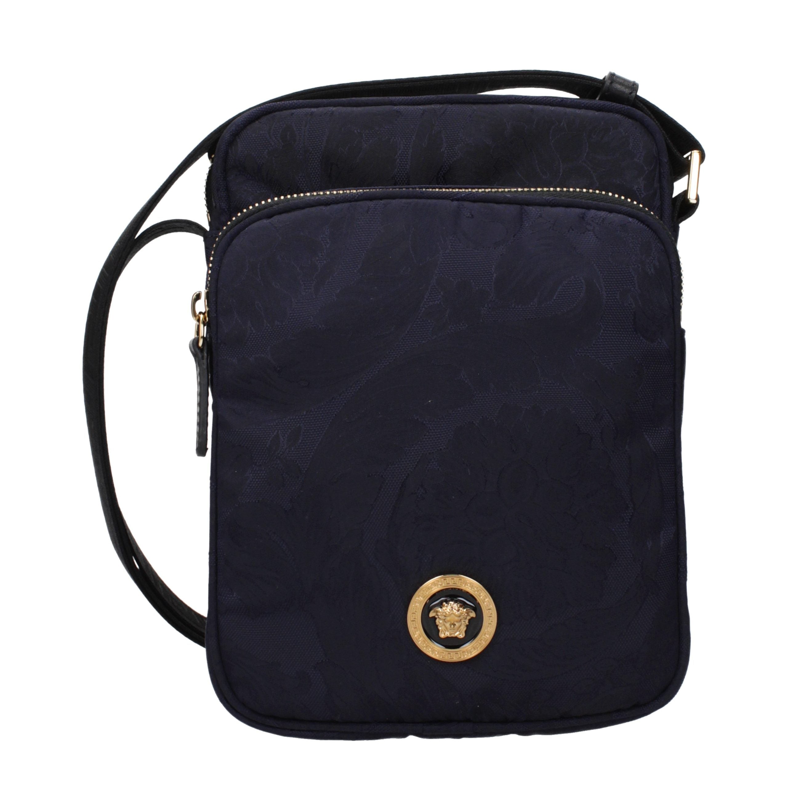 Versace Blue Fabric Crossbody Bag