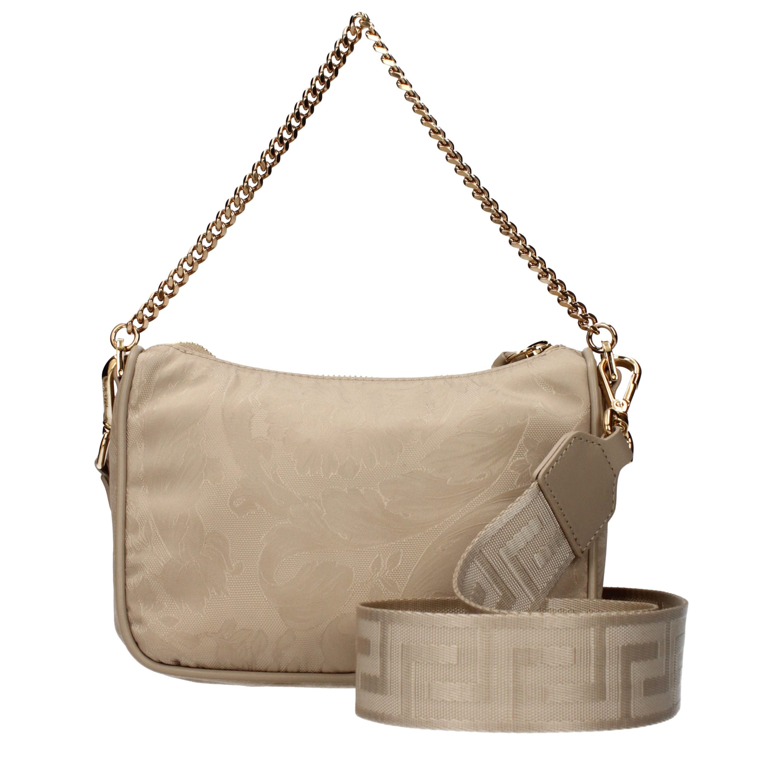 Versace Beige Fabric Handbag