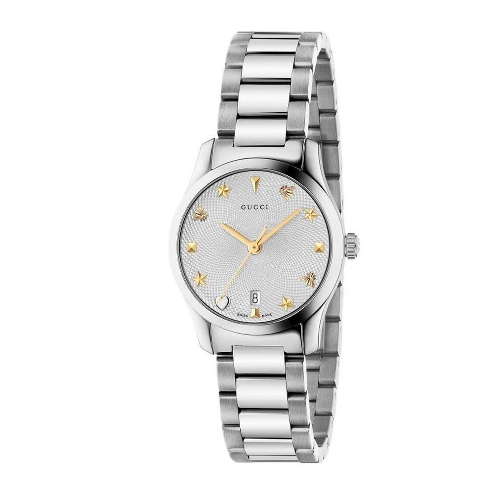 Gucci Gray Stainless Steel Dress Watch