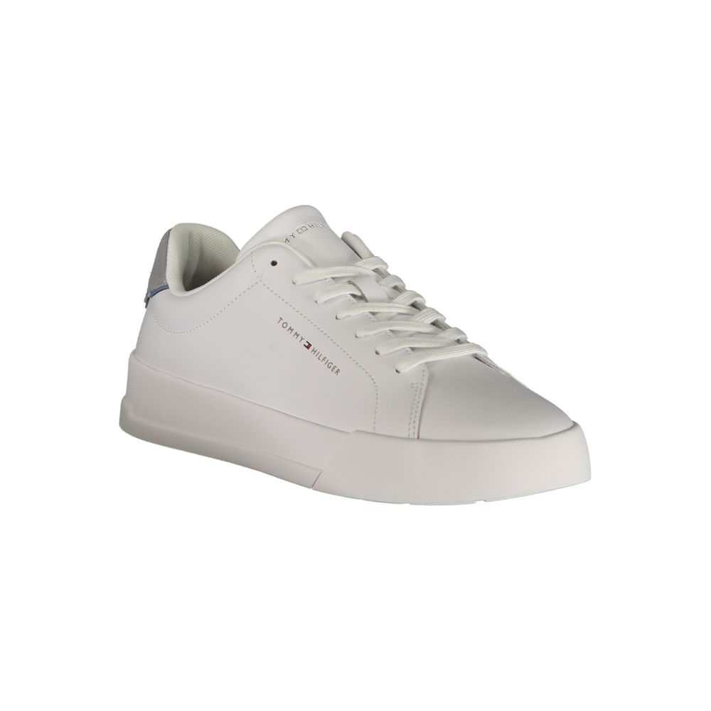 Tommy Hilfiger White Polyurethane Men's Sneaker