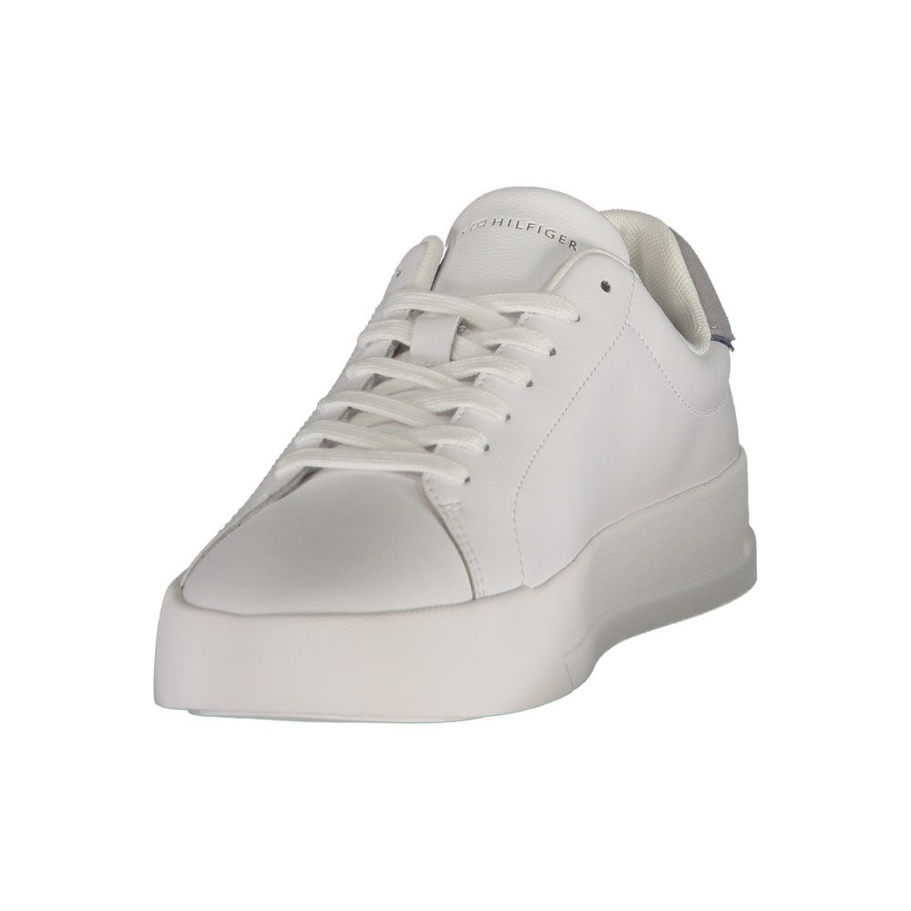 Tommy Hilfiger White Polyurethane Men's Sneaker
