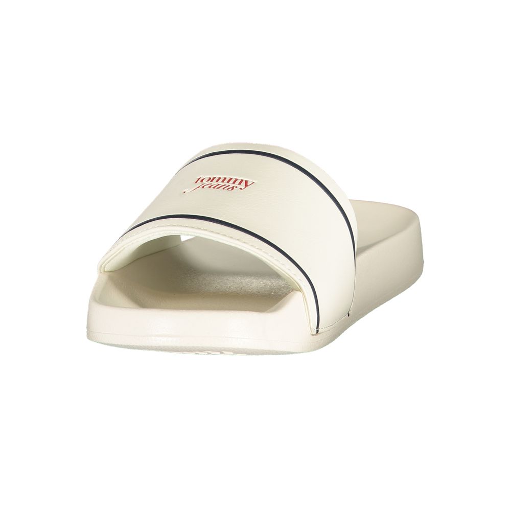 Tommy Hilfiger White Polyurethane Women's Slipper