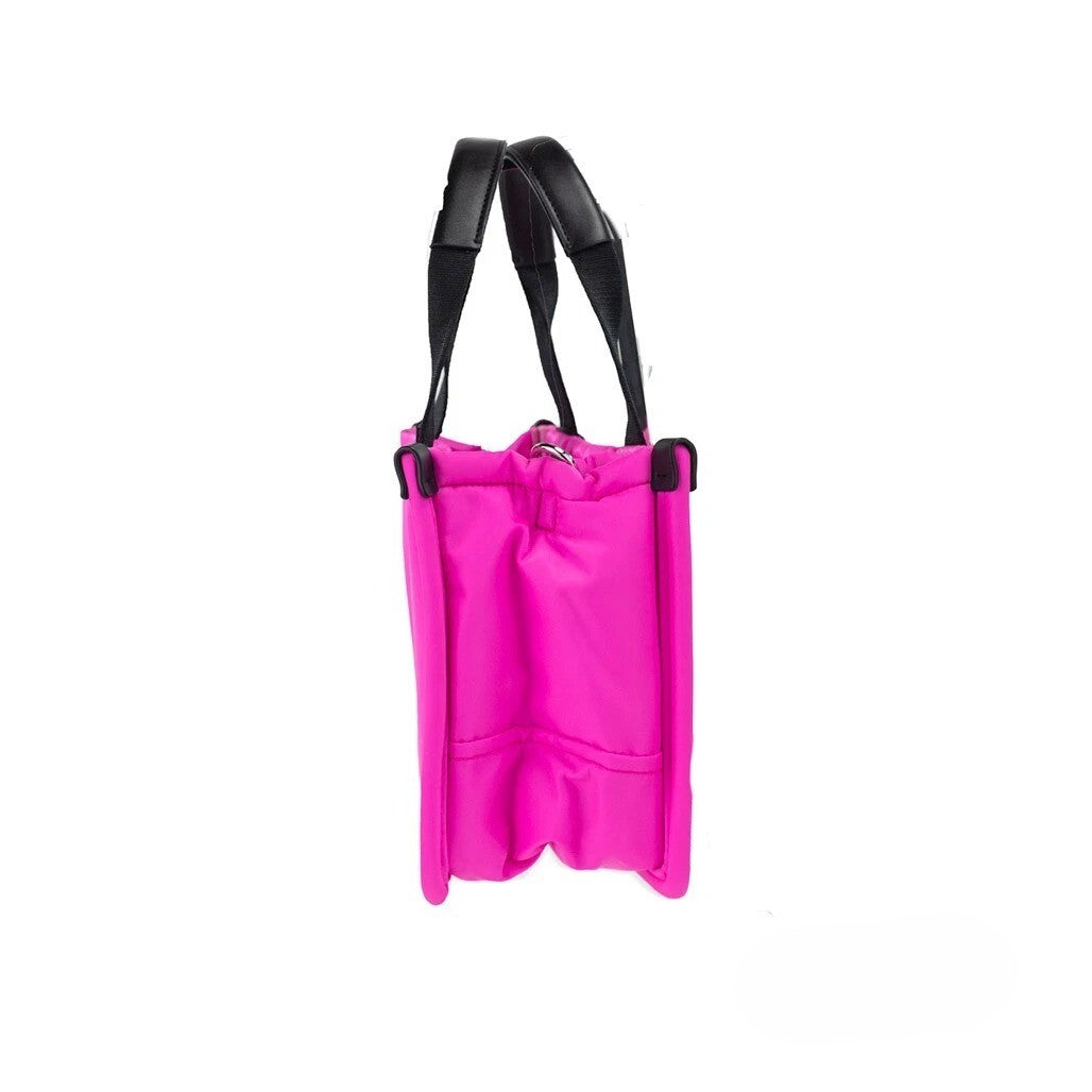 Marc Jacobs Small Neon Fuchsia Nylon Fabric Tote Convertible Bag Purse