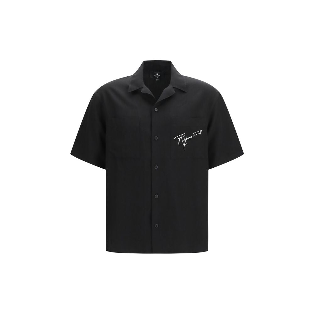 Represent Black Lyocell Pattern Shirt