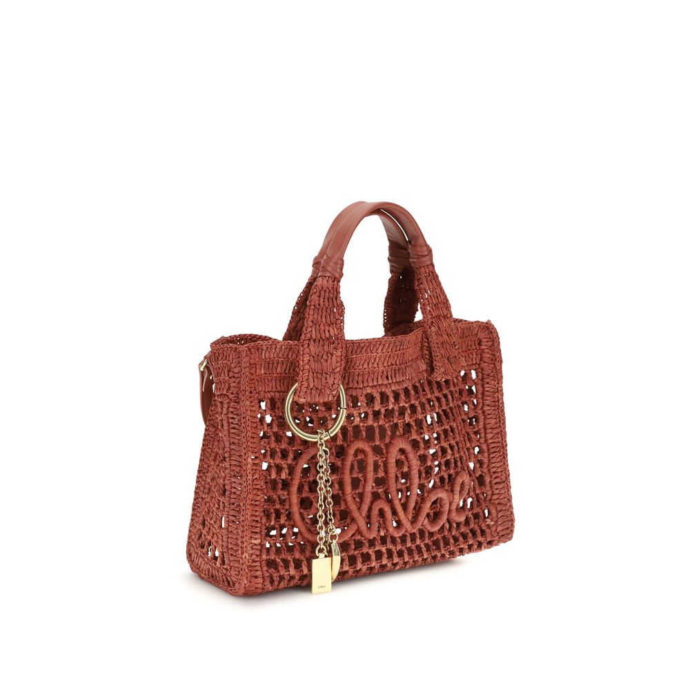 Chloé Multicolor Raffia Shoulder Bag