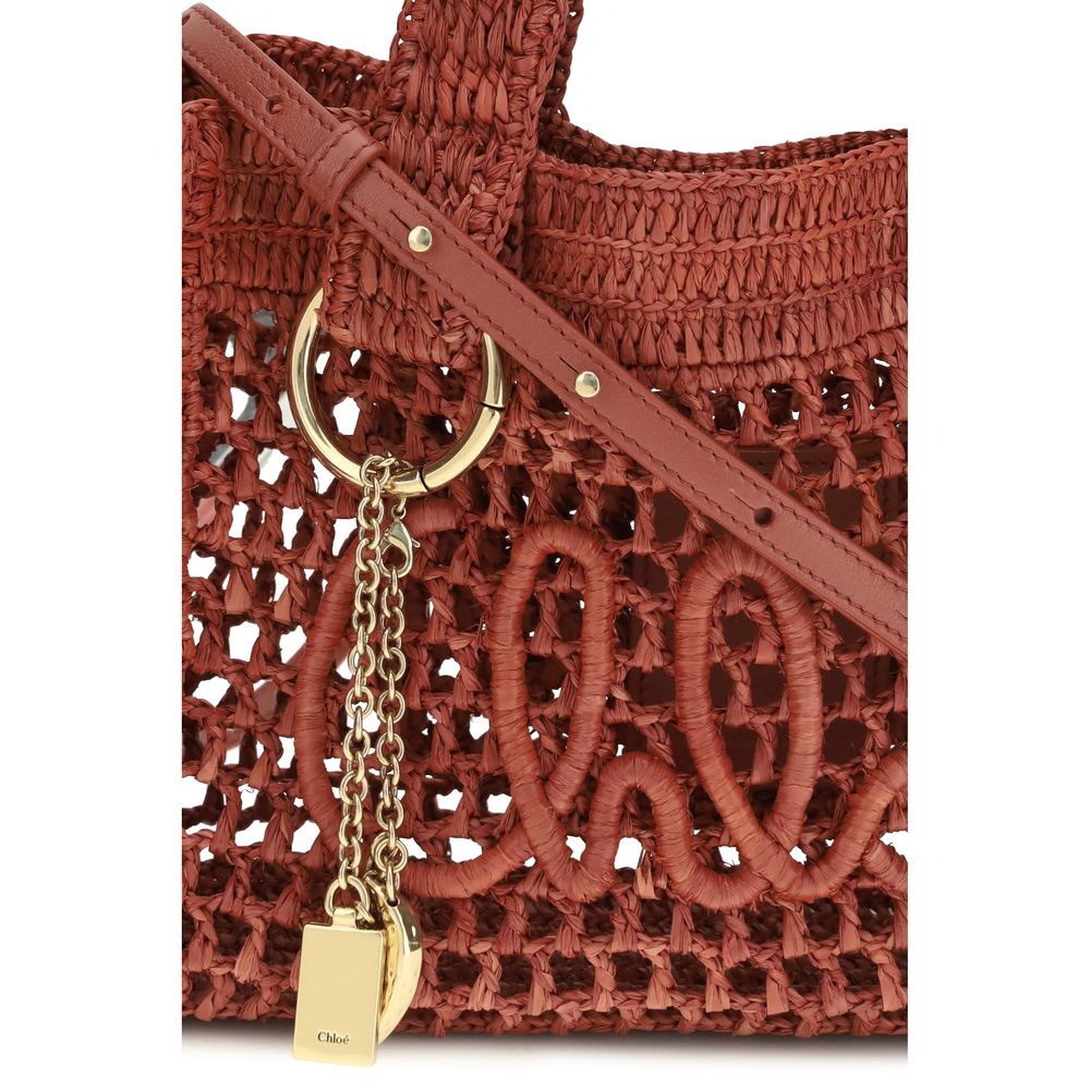 Chloé Multicolor Raffia Shoulder Bag