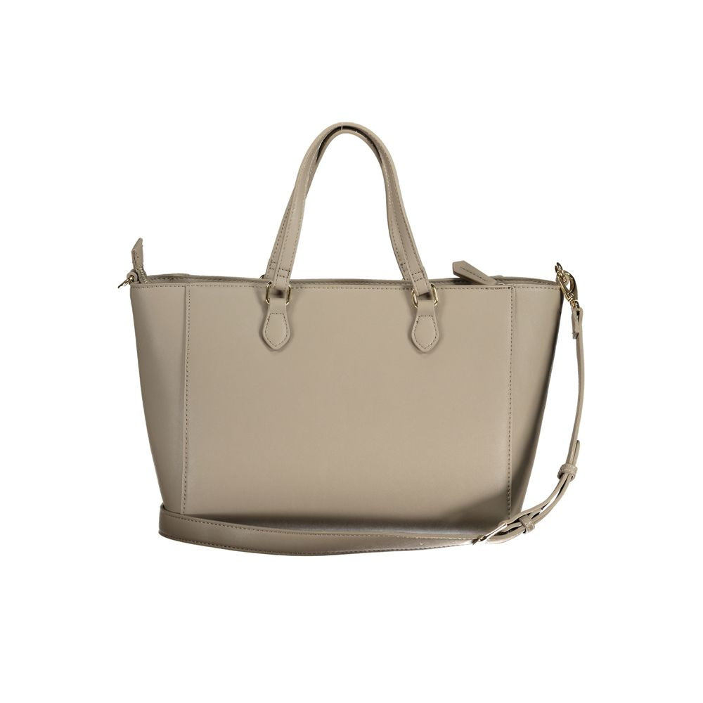 Valentino Beige Polyurethane Women's Bag with Adjustable Shoulder Strap
