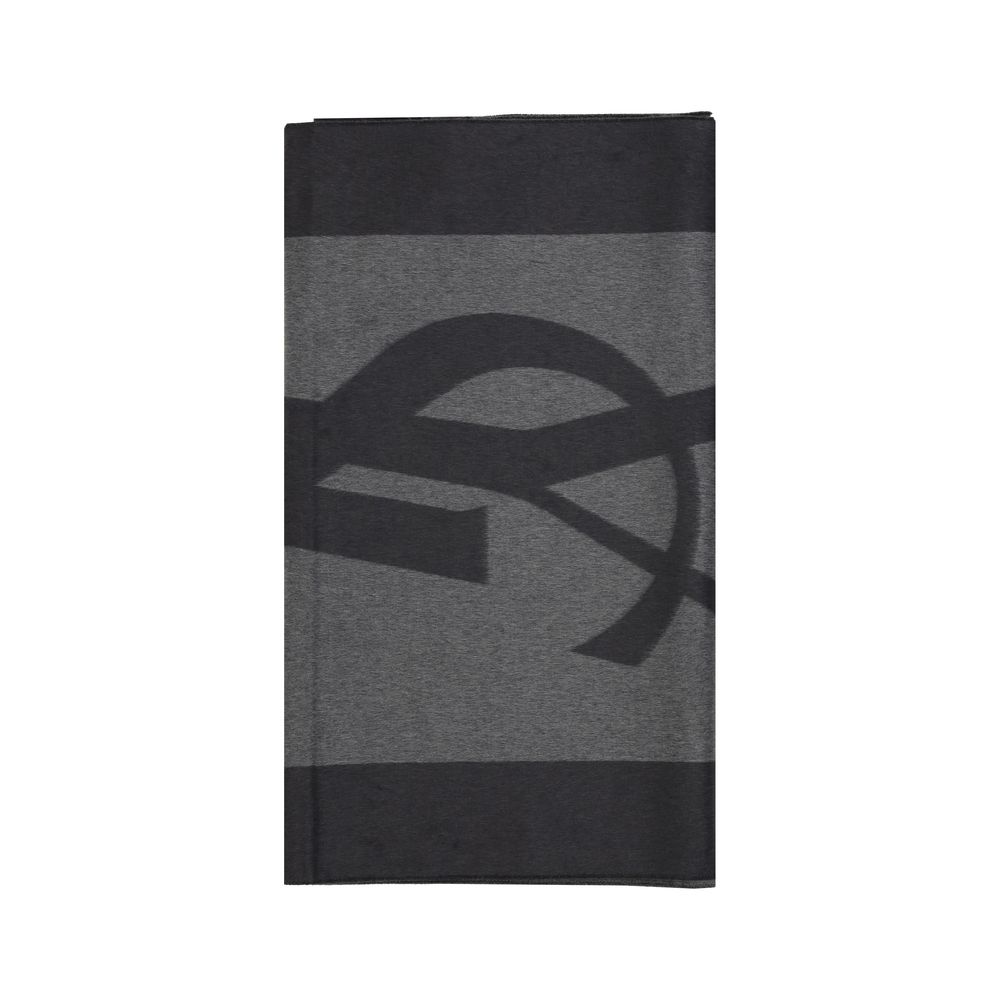 Saint Laurent Gray Silk Scarf