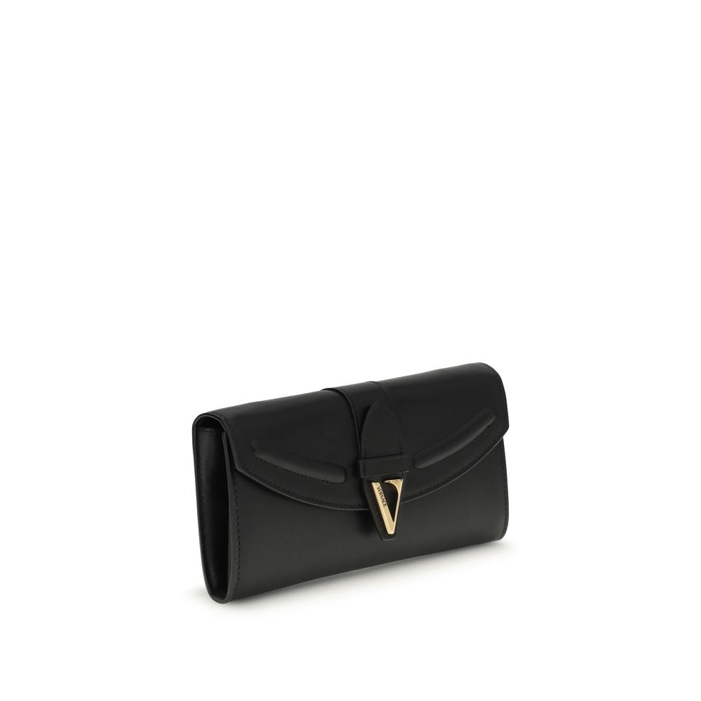 Versace Black Calf Leather Bos Taurus Wallet