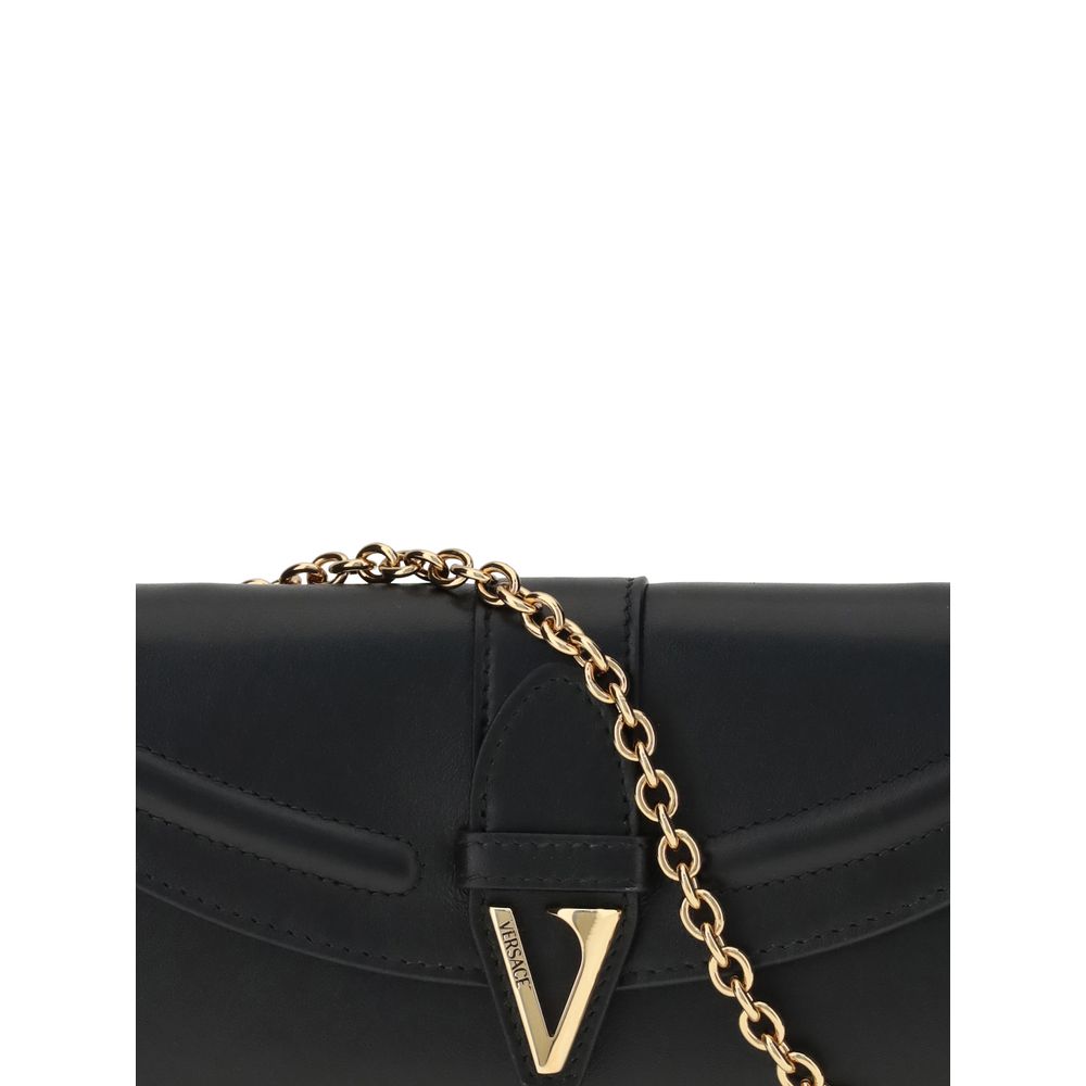 Versace Black Calf Leather Bos Taurus Wallet