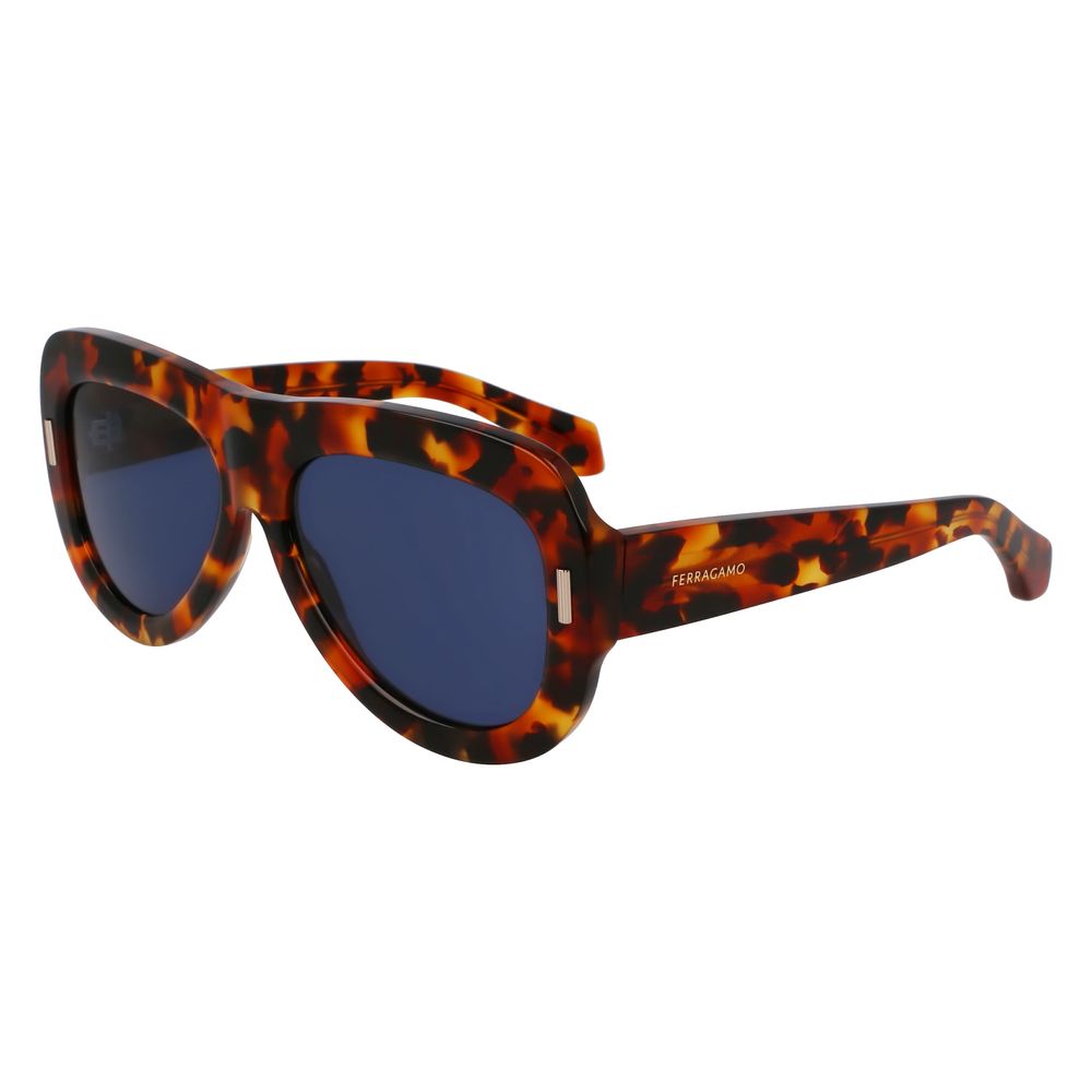 Ferragamo Brown Acetate Sunglasses