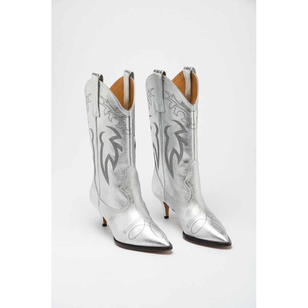 Moschino Multicolor Viscose High Heel Boots