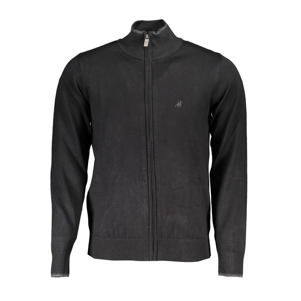 U.S. Grand Black Viscose Men Cardigan