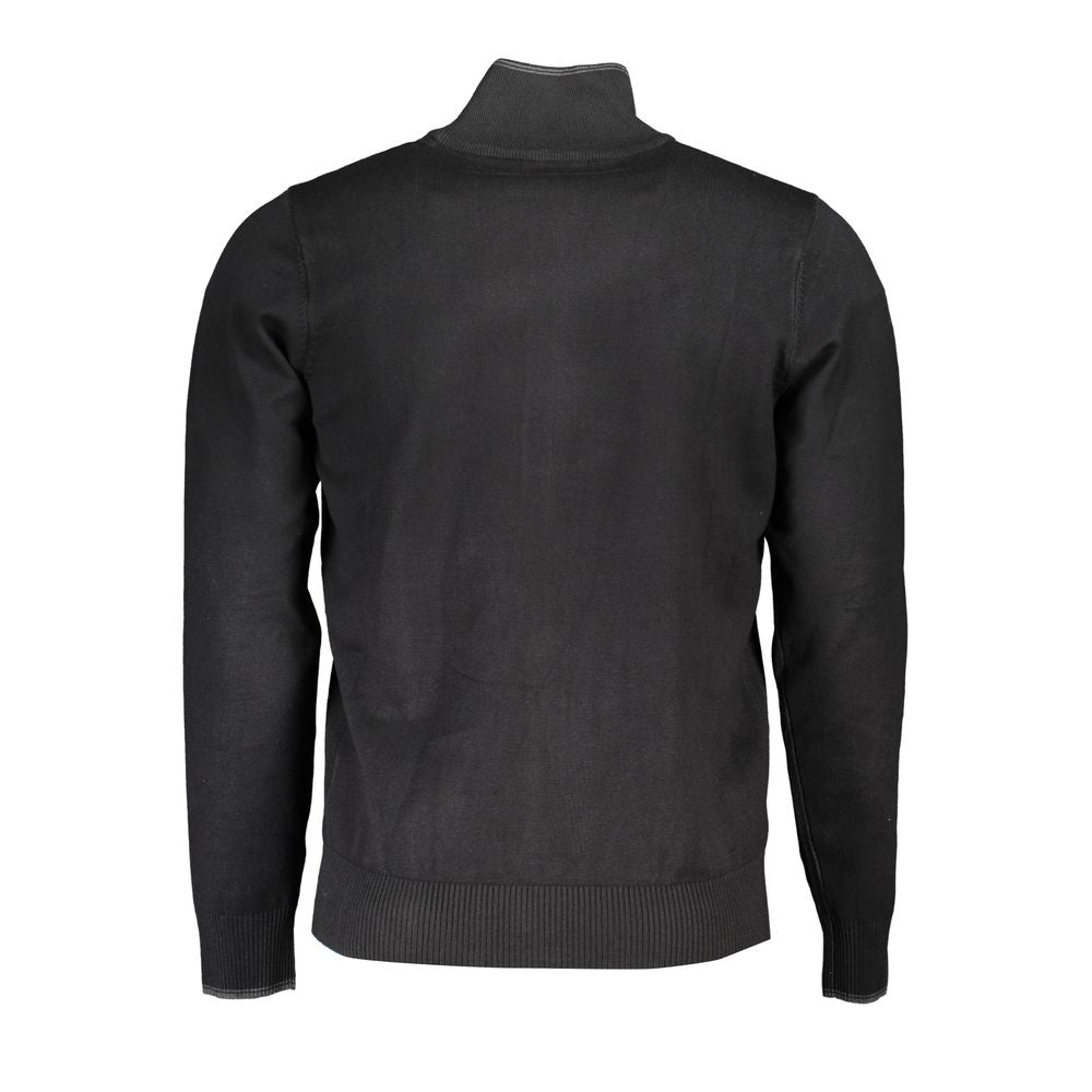 U.S. Grand Black Viscose Men Cardigan