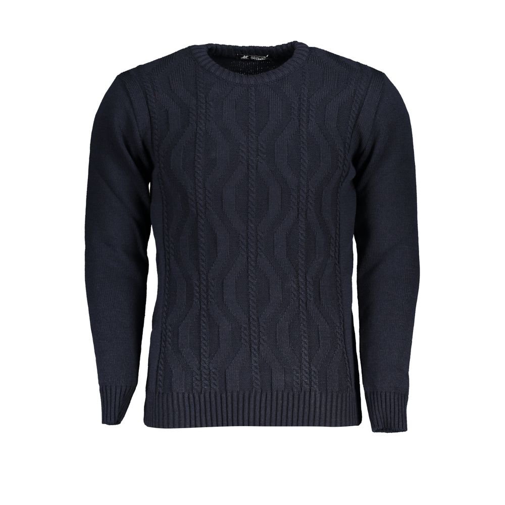 U.S. Grand Blue Acrylic Men's Sweater
