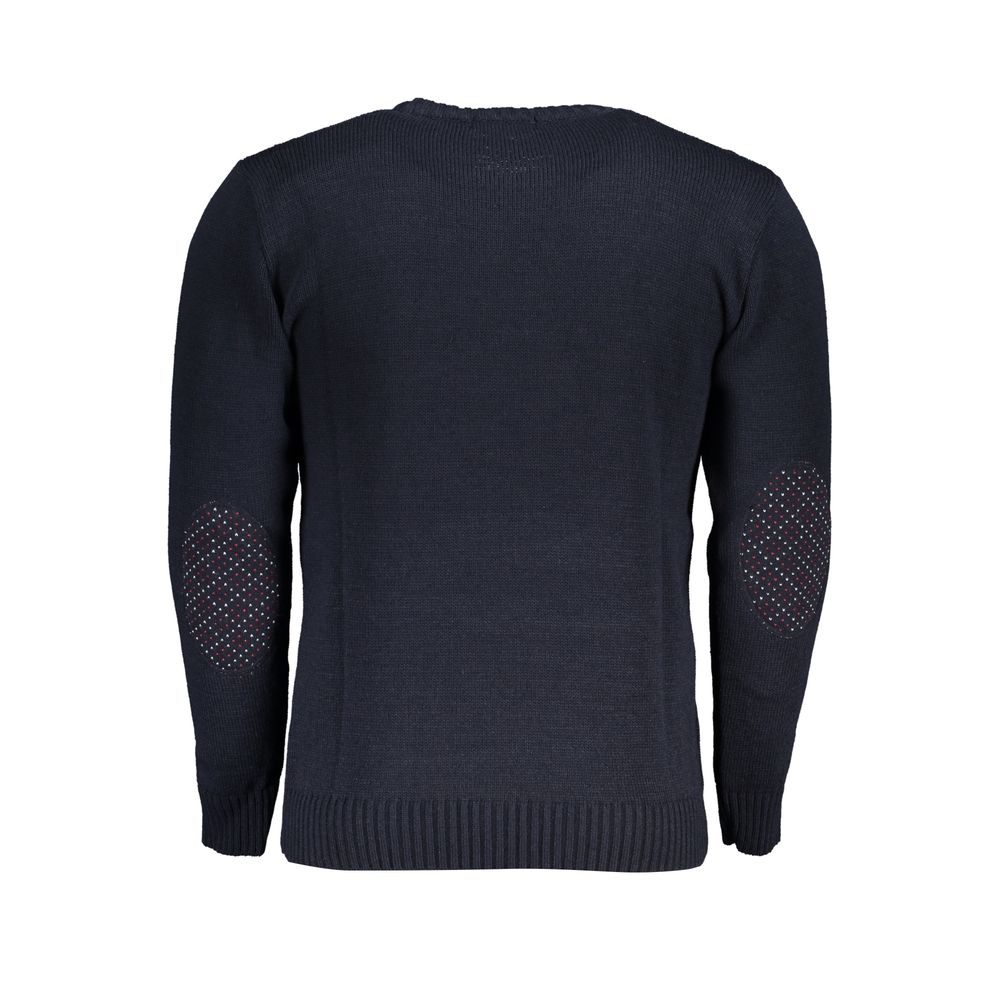 U.S. Grand Blue Acrylic Men's Sweater