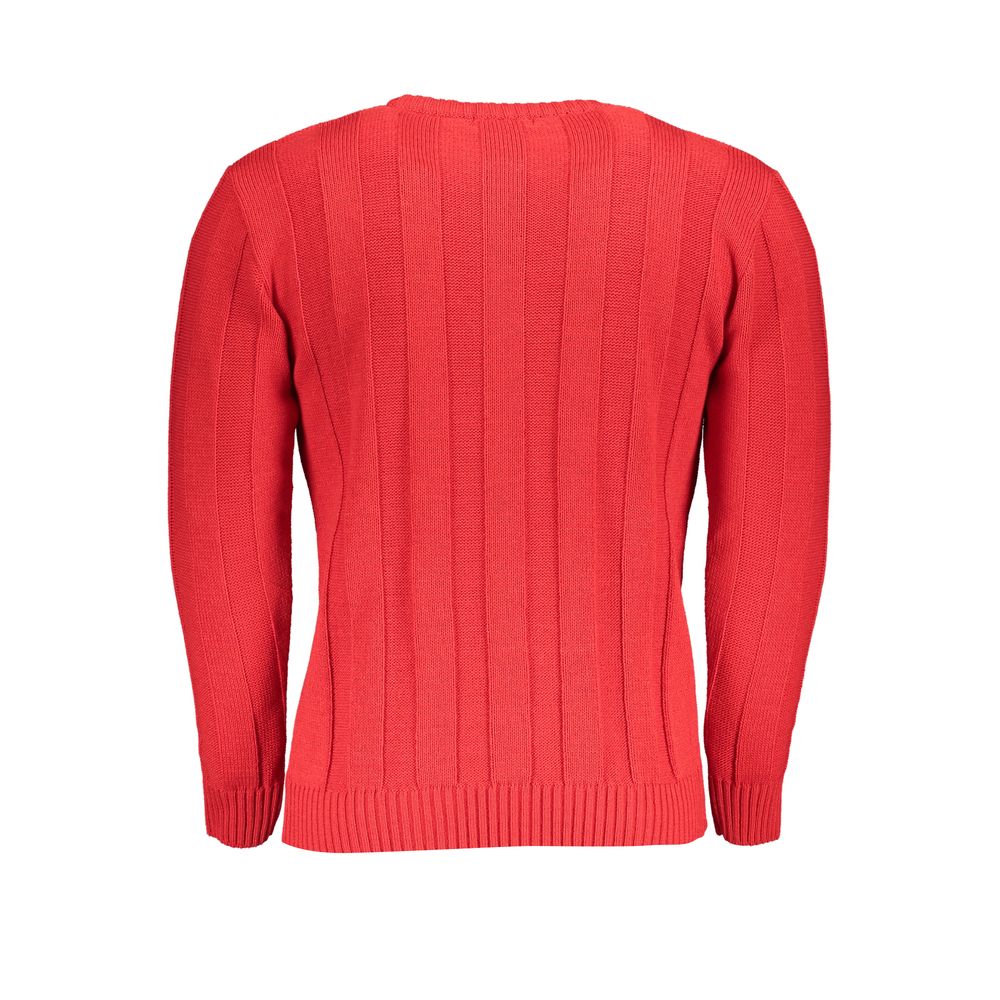 U.S. Grand Red Acrylic Men's Sweater