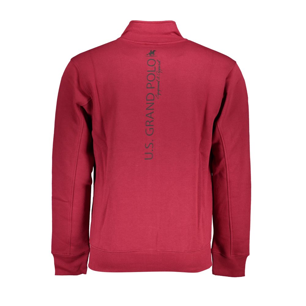 U.S. Grand Red Cotton Men Sweatshirt