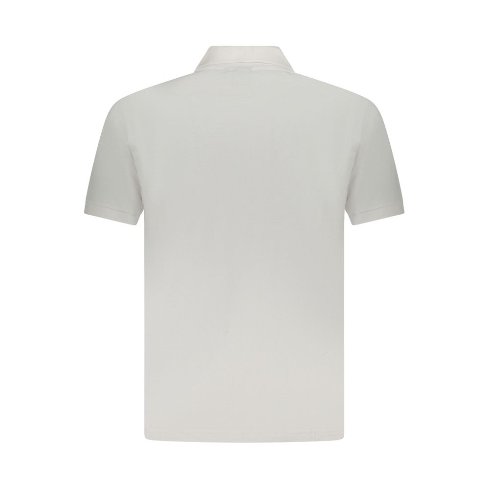 U.S. Grand White Cotton Men Polo Shirt