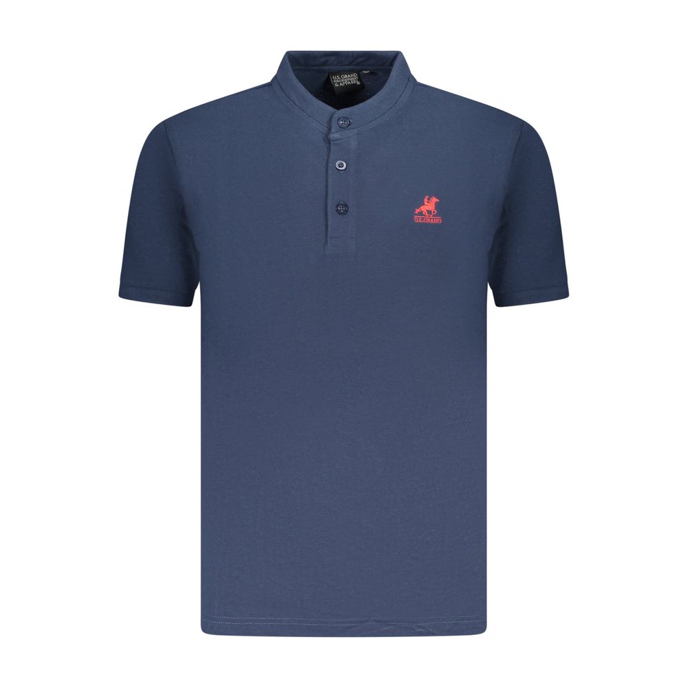 U.S. Grand Blue Cotton Men Polo