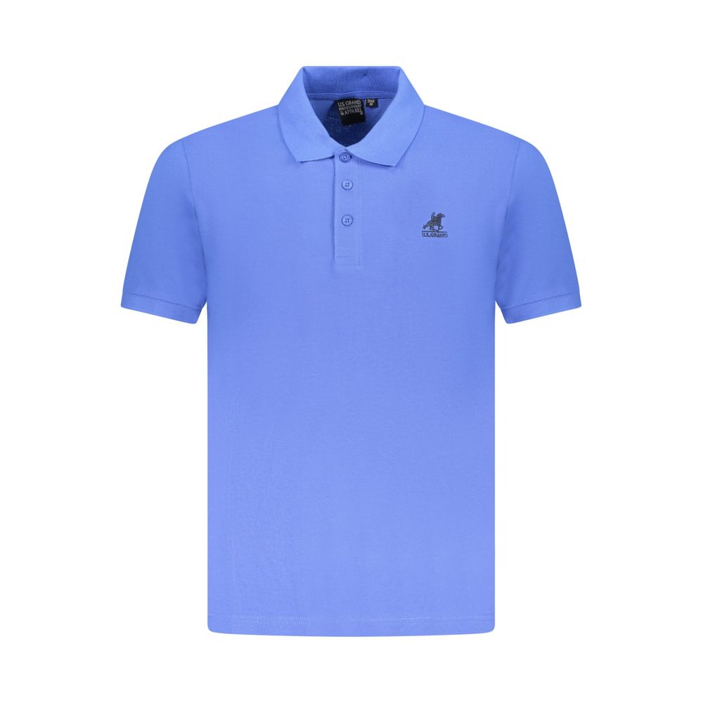 U.S. Grand Blue Cotton Men Polo Shirt