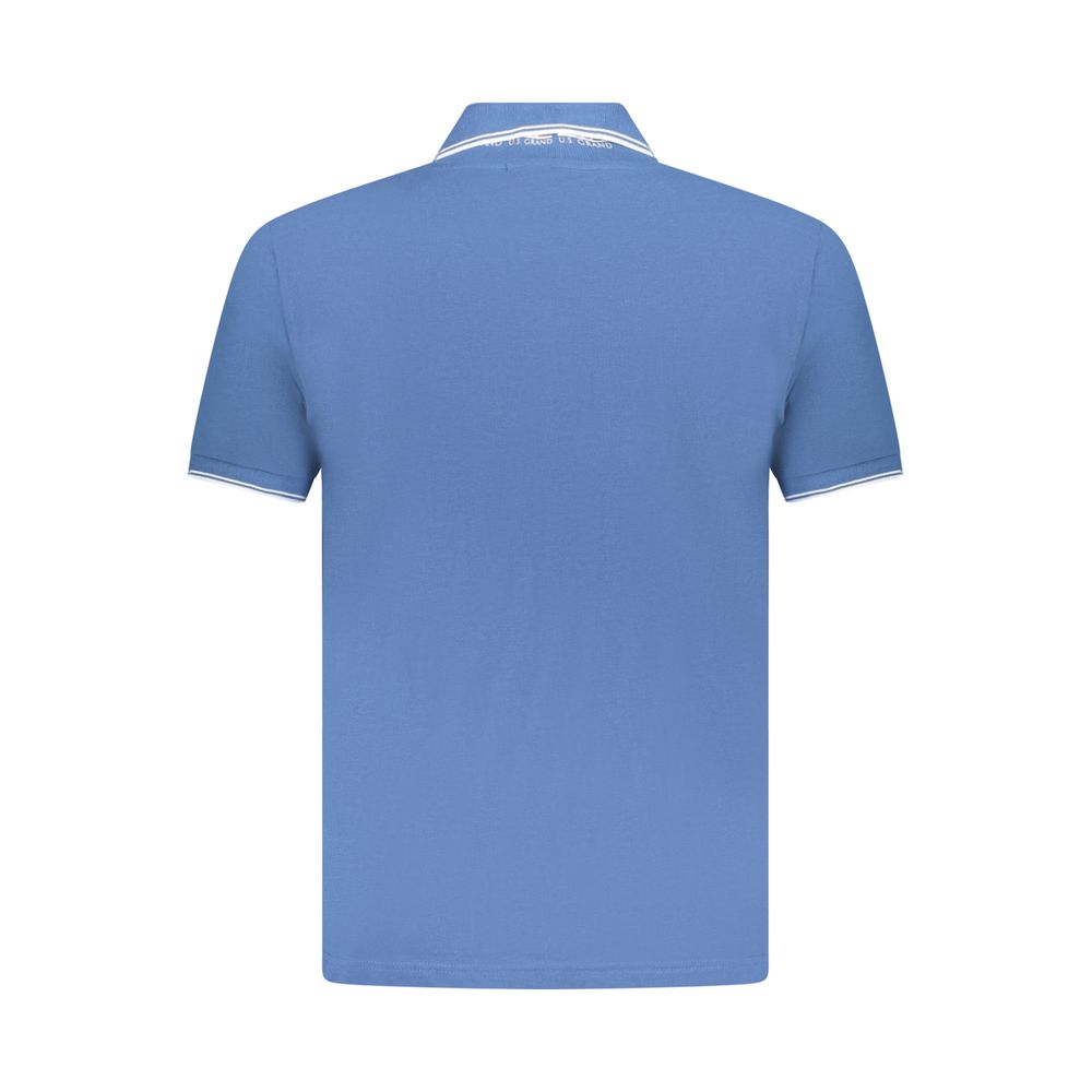 U.S. Grand Blue Cotton Men Polo Shirt
