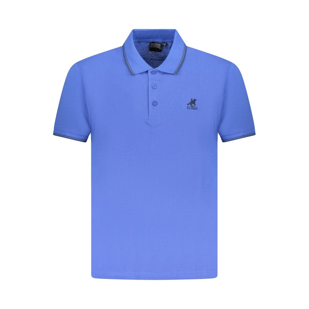 U.S. Grand Blue Cotton Mens Polo Shirt