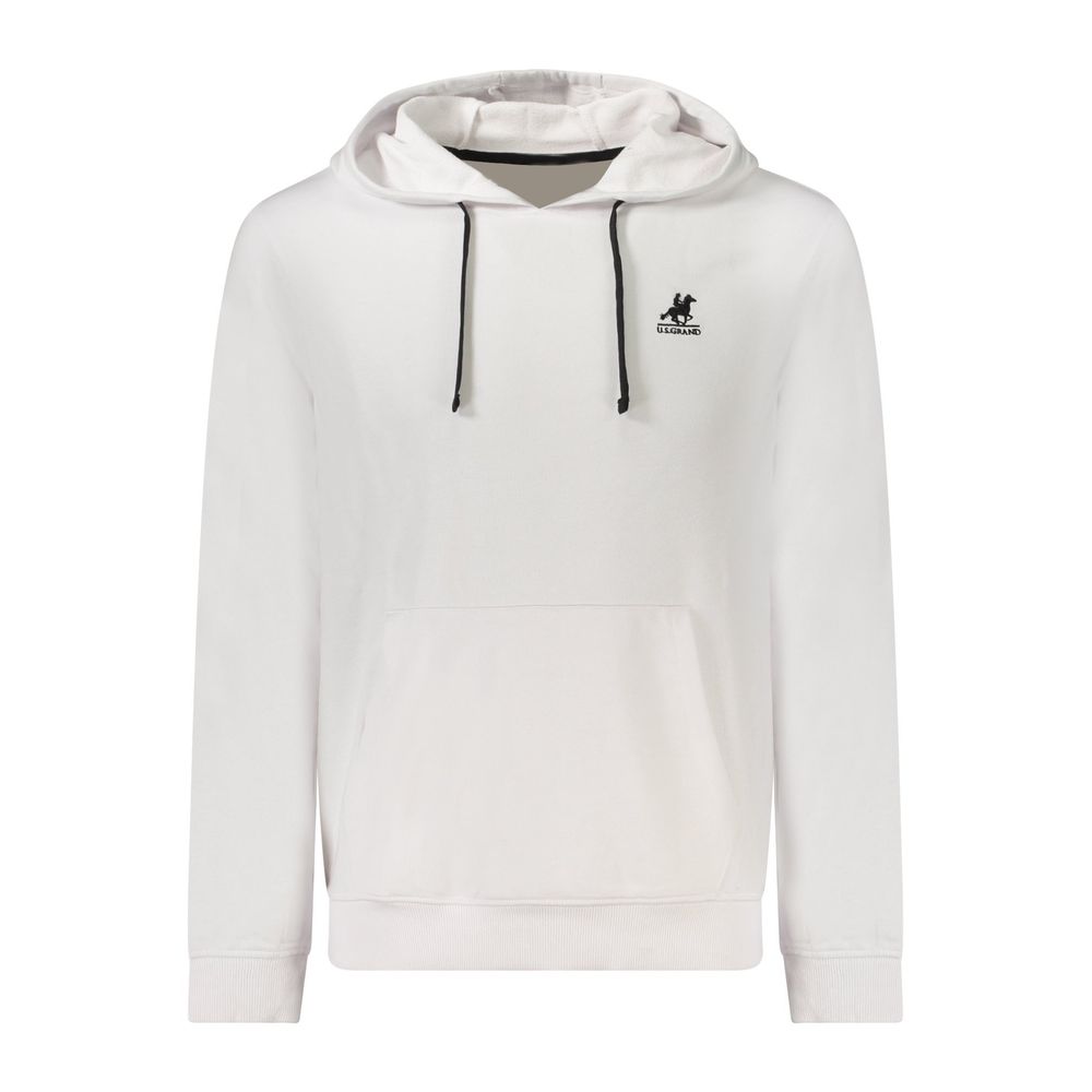 U.S. Grand White Cotton Men Sweatshirt